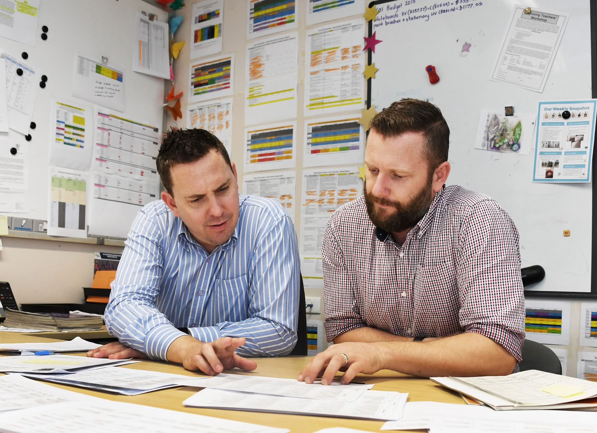 Principals collaborating during a Mastery Leadership Pathway Course session